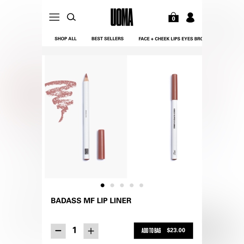 2/$25 UOMA BEAUTY BADASS MF MATTE FILLER LIP LINER - BRAND NEW in the box! - Picture 2 of 16